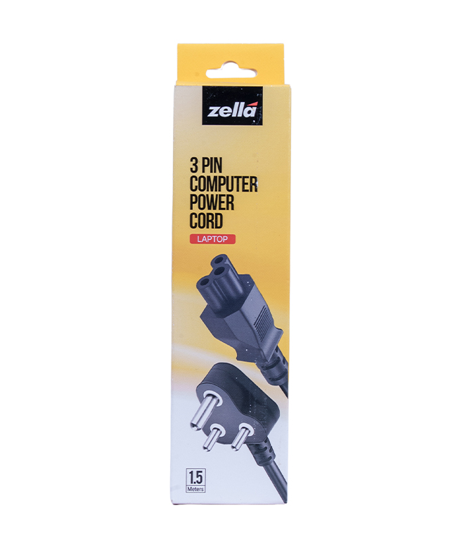 Zella 1.5M Laptop Power Cord (BIS Certified) - Image 2