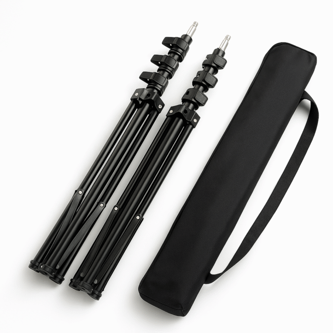Zella 14ft Heavy-Duty Light Stand Kit (2 Stands + Bag) - Image 3